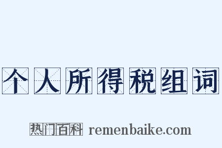 个人所得税组词是什么意思的图片